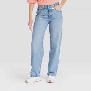 Women's Mid-Rise 90's Baggy Jeans - Universal Thread Light Wash 0 Short